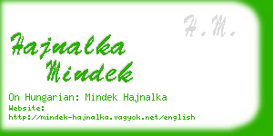 hajnalka mindek business card